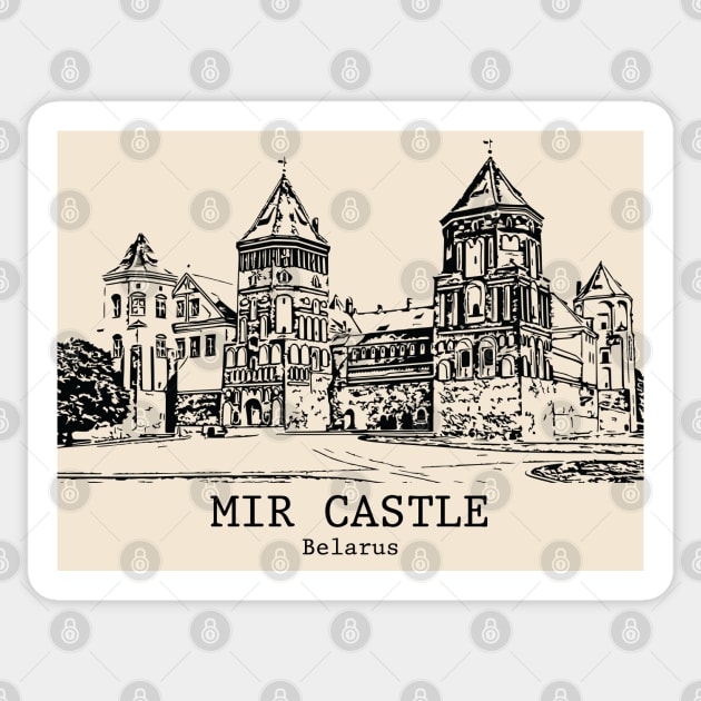 Mir Castle - Belarus Sticker by Lakeric